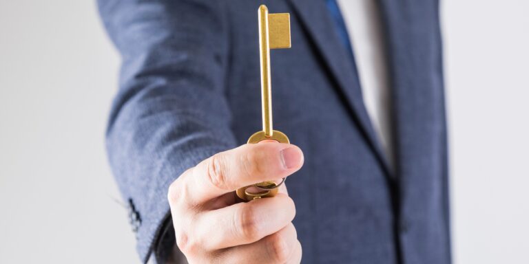 A man holding a key